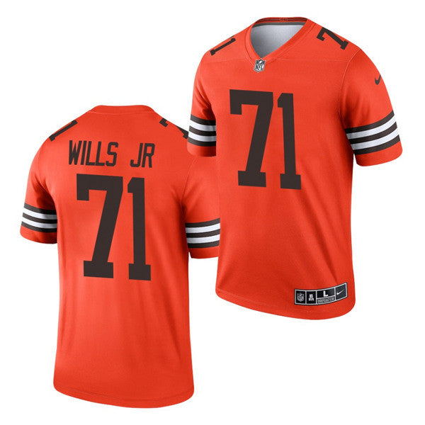 Jedrick Wills Jr Cleveland Browns orange Inverted Legend jersey