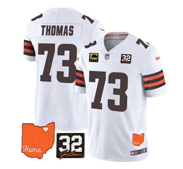 Joe Thomas Cleveland Browns white Vapor jersey