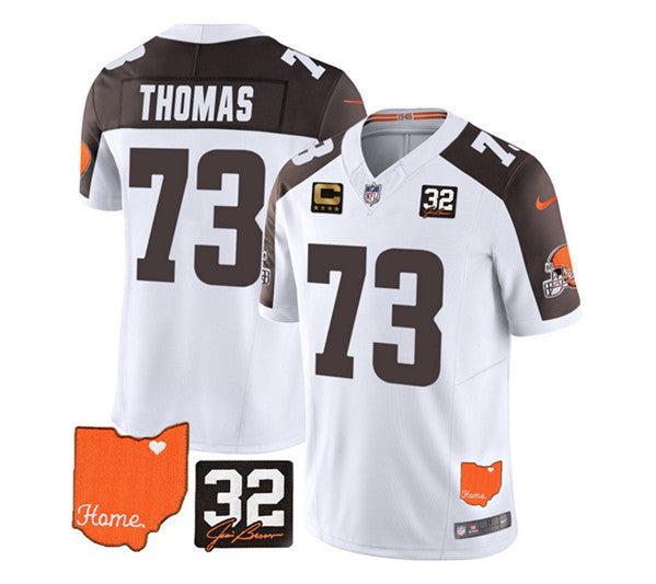 Joe Thomas Cleveland Browns white Vapor jersey