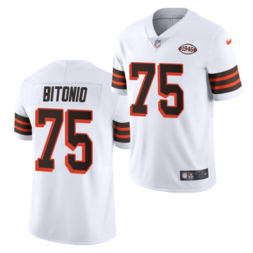 Joel Bitonio Cleveland Browns white Vapor jersey