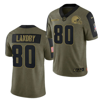 Jarvis Landry Cleveland Browns olive Salute To Service jersey