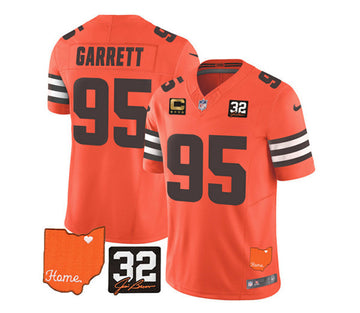 Myles Garrett Cleveland Browns orange Vapor jersey