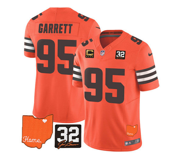 Myles Garrett Cleveland Browns orange Vapor jersey