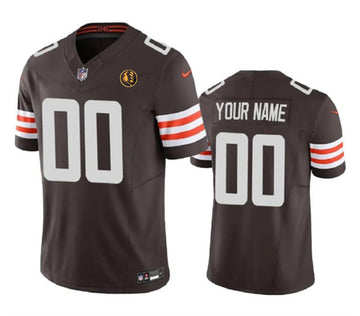 Custom Cleveland Browns brown Vapor jersey