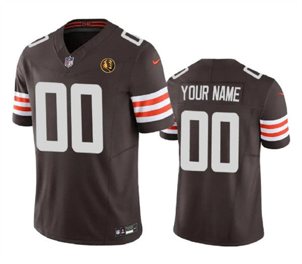 Custom Cleveland Browns brown Vapor jersey