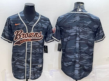 Blank Gray Cleveland Browns camo Camo jersey