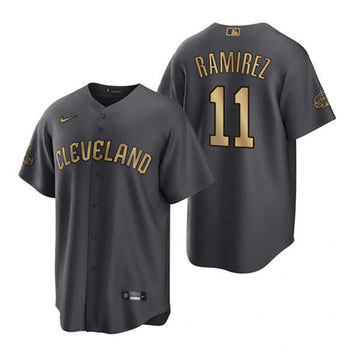 José Ramírez Cleveland Guardians charcoal All-Star jersey