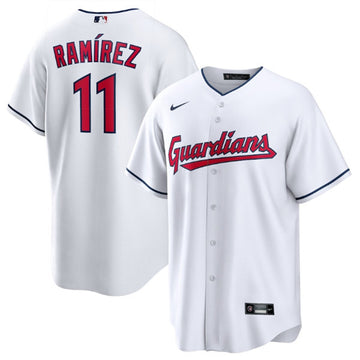 José Ramírez Cleveland Guardians white jersey