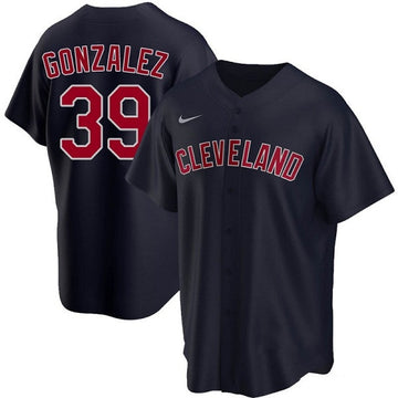 Oscar González Cleveland Guardians navy jersey