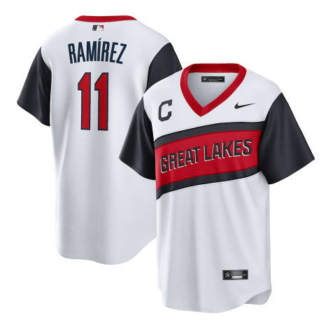 José Ramírez Cleveland Guardians white Classic jersey