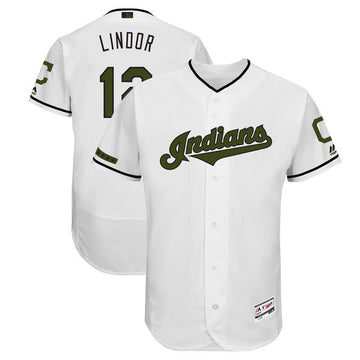 Francisco Lindor Cleveland Guardians white jersey