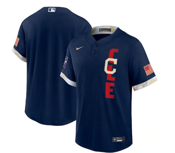 Custom Cleveland Guardians navy All-Star jersey