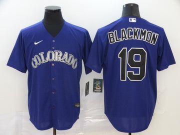 Charlie Blackmon Colorado Rockies blue jersey