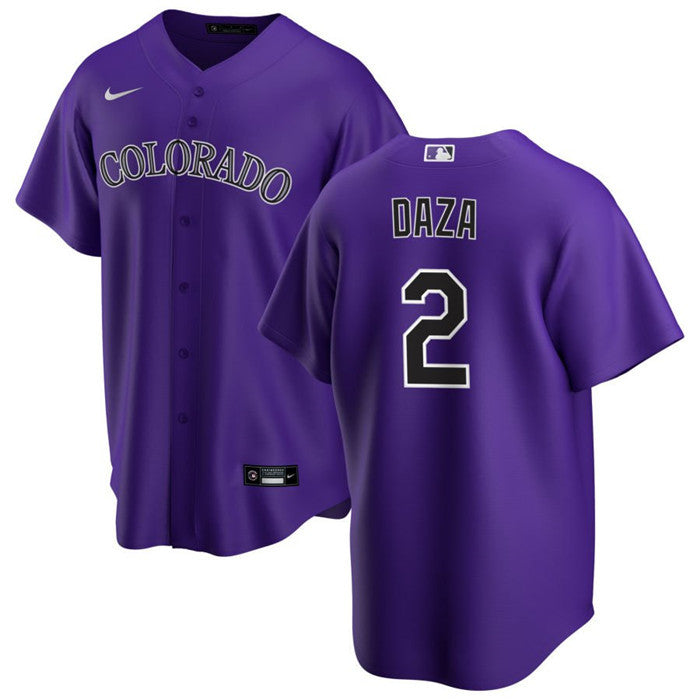 Yonathan Daza Colorado Rockies purple jersey