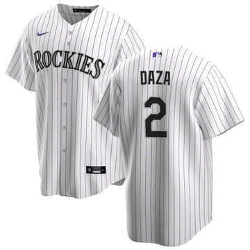 Yonathan Daza Colorado Rockies white jersey