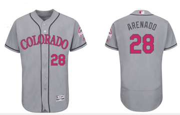 Nolan Arenado Colorado Rockies gray jersey