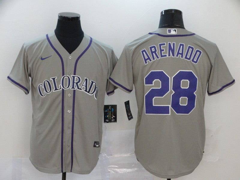 Nolan Arenado Colorado Rockies grey jersey