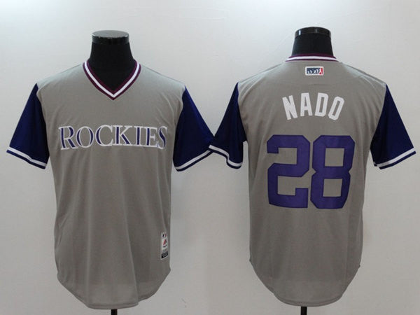 Nolan Arenado Colorado Rockies grey jersey