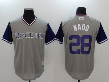 Nolan Arenado Colorado Rockies grey jersey