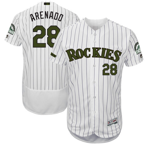 Nolan Arenado Majestic Colorado Rockies white Authentic jersey
