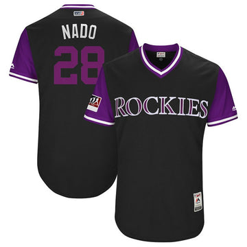 Nolan Arenado Nado Majestic Colorado Rockies black jersey