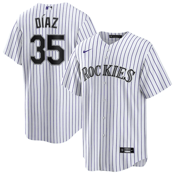 Elias Díaz Colorado Rockies white jersey