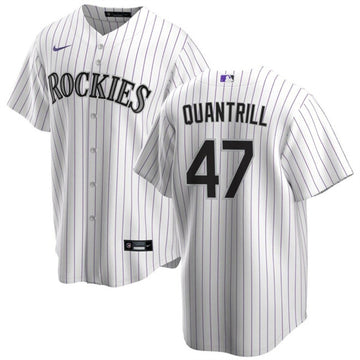 Cal Quantrill Colorado Rockies white jersey