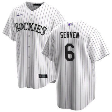 Brian Serven Colorado Rockies white jersey