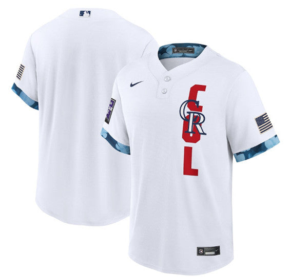 Custom Colorado Rockies white All-Star jersey