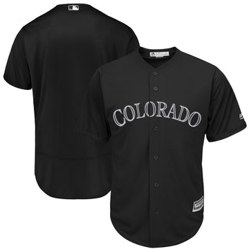 Majestic Colorado Rockies black jersey