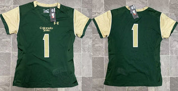 Custom Colorado State Rams green jersey