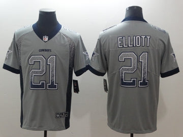 Ezekiel Elliott Dallas Cowboys gray Color Rush jersey