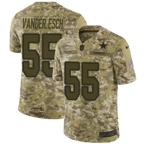 Leighton Vander Esch Dallas Cowboys camo Salute To Service jersey
