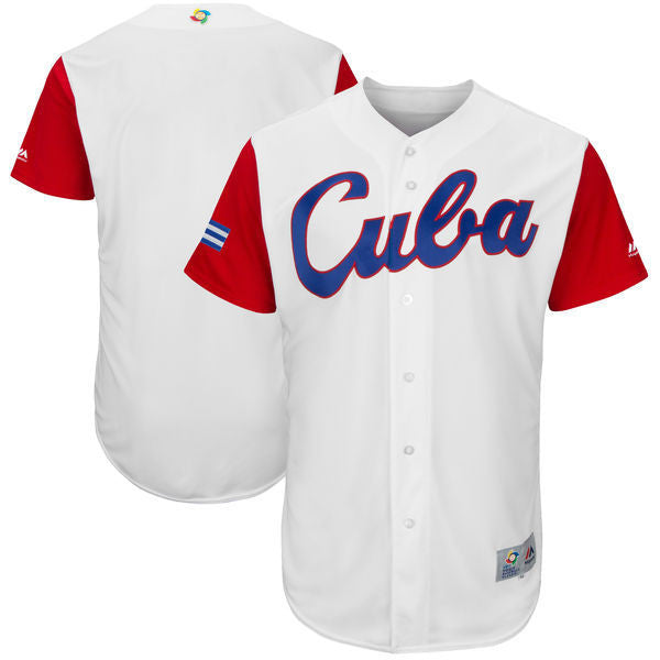 Cuba Majestic Cuba Baseball white Classic jersey