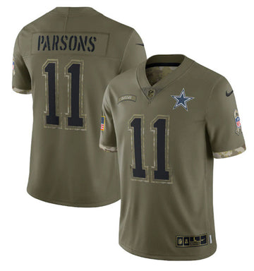 Micah Parsons Dallas Cowboys olive Salute To Service jersey