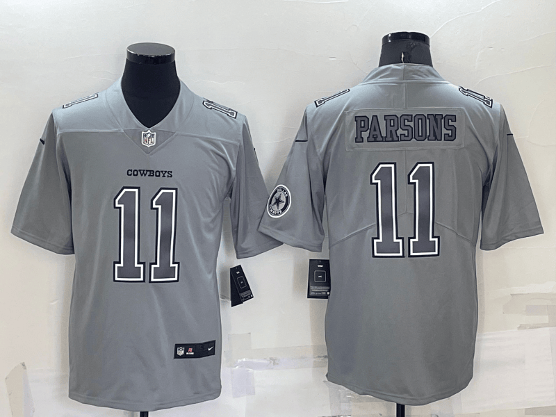 Micah Parsons Logo Dallas Cowboys grey Vapor jersey