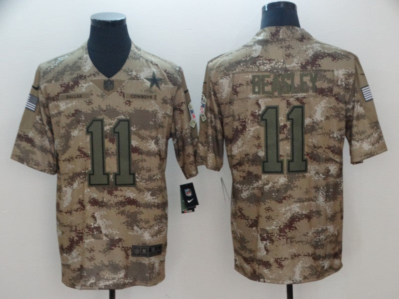 Cole Beasley Dallas Cowboys camo Salute To Service jersey