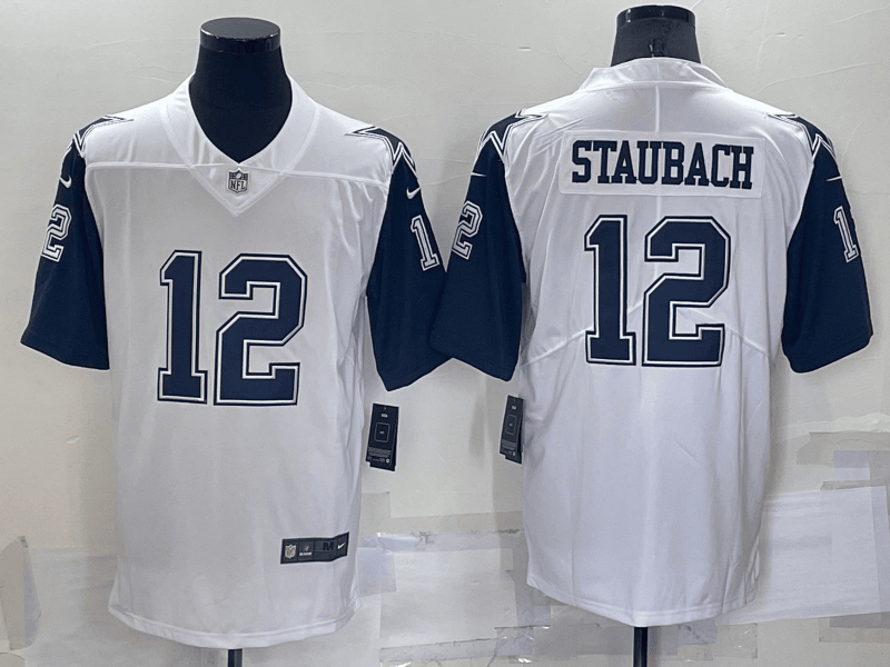 Roger Staubach Dallas Cowboys white Color Rush jersey