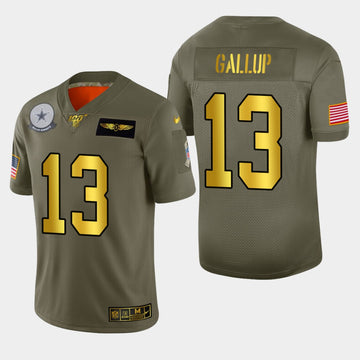 Michael Gallup Dallas Cowboys olive Salute To Service jersey
