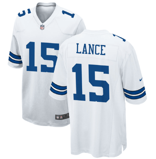 Trey Lance Dallas Cowboys white Game jersey