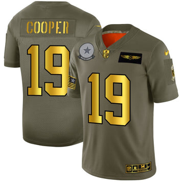Amari Cooper Dallas Cowboys olive Salute To Service jersey