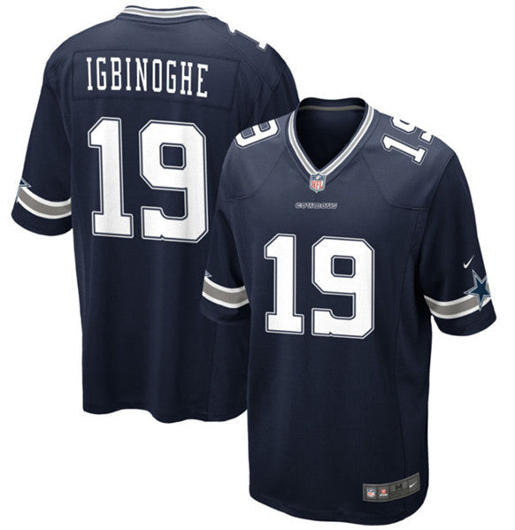Noah Igbinoghene Dallas Cowboys navy Game jersey