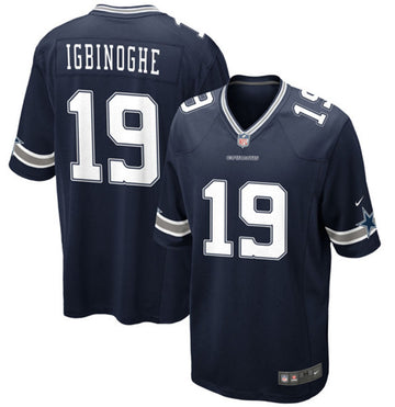 Noah Igbinoghene Dallas Cowboys navy Game jersey