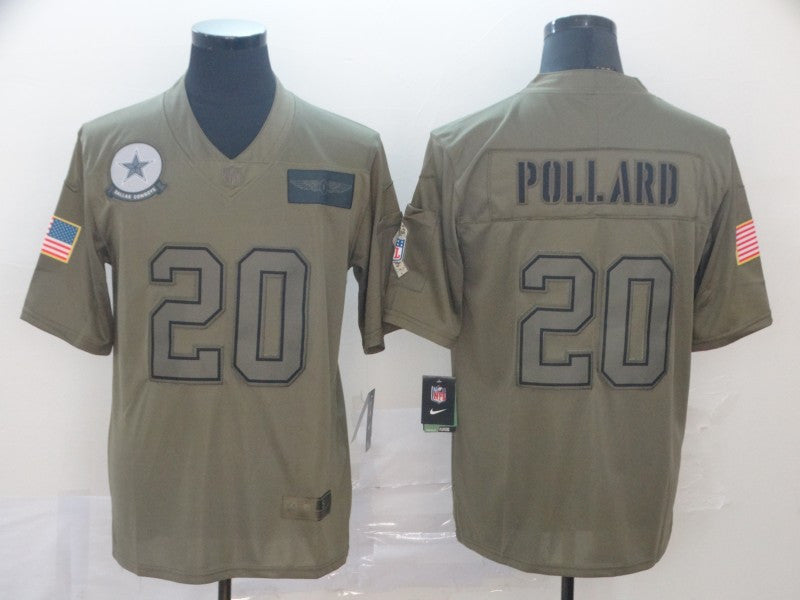 Tony Pollard Dallas Cowboys camo Salute To Service jersey
