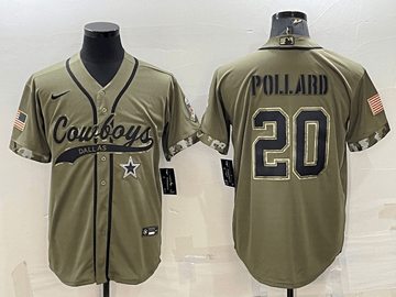 Tony Pollard Dallas Cowboys olive Salute To Service jersey