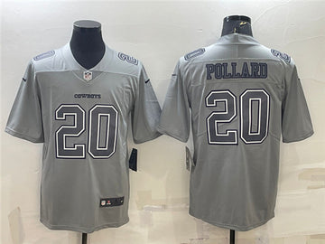 Tony Pollard Dallas Cowboys gray Fashion jersey
