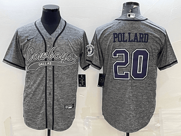 Tony Pollard Dallas Cowboys grey jersey