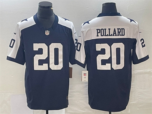 Tony Pollard Dallas Cowboys navy Limited jersey