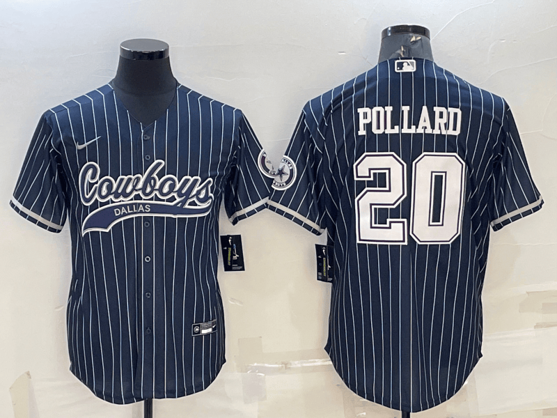 Tony Pollard Dallas Cowboys navy jersey