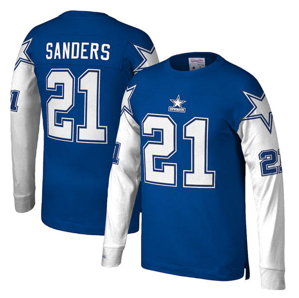 Deion Sanders Dallas Cowboys royal Throwback jersey